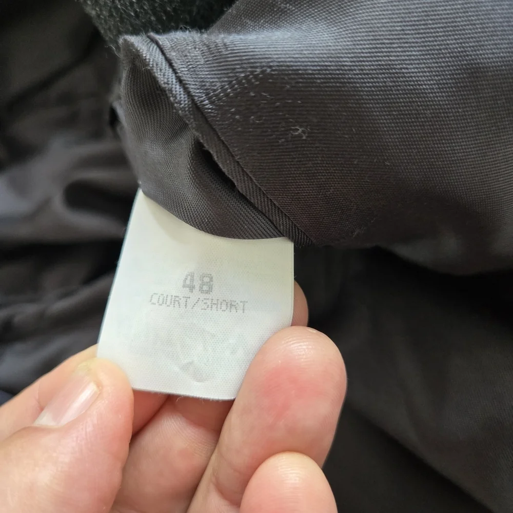 Oscar de la Renta Charcoal Windowpane Lambswool Blazer - Picture 9 of 14